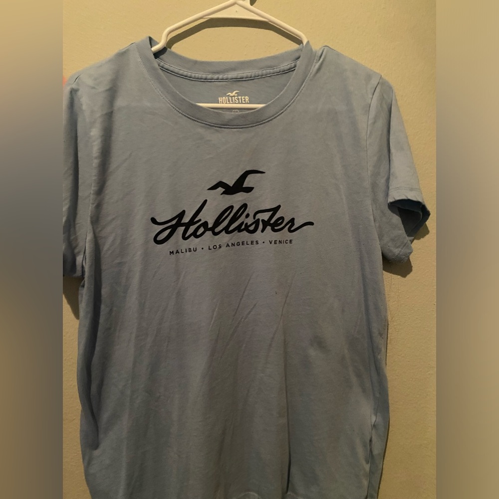 These shirts are very comfortable and easy to style! They are Hollister shirts.